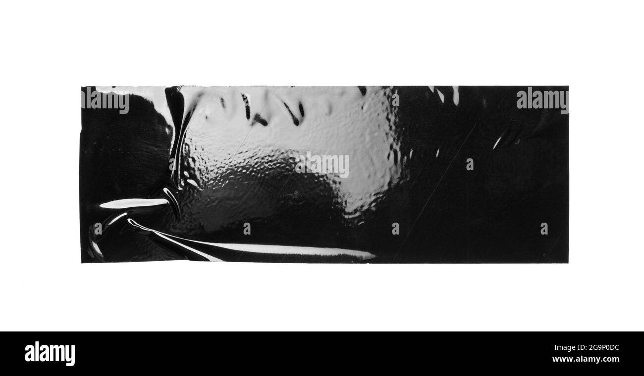 Set von schwarzen Bändern auf weißem Hintergrund Stockfoto