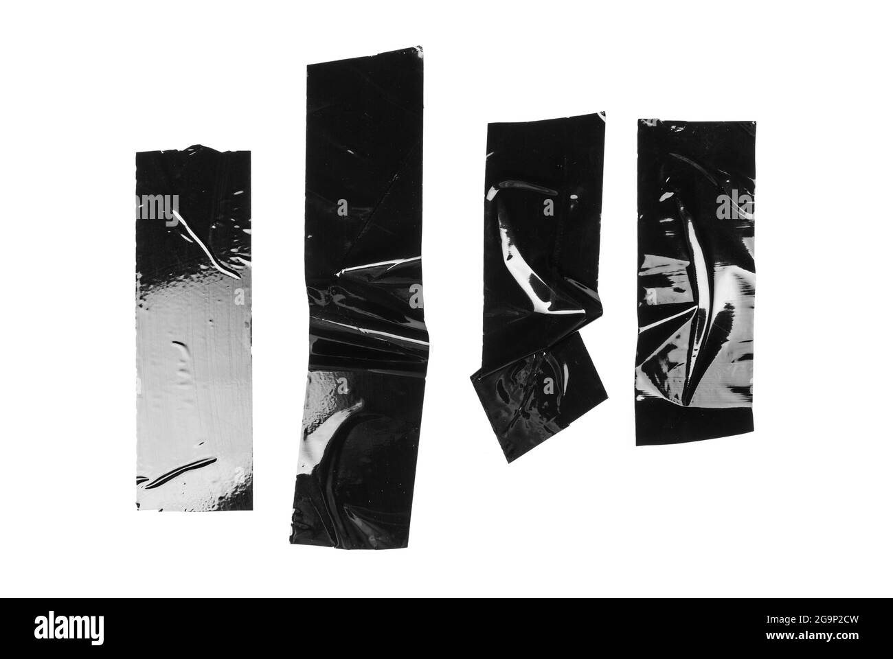 Schwarzes Isolierband auf weißem Hintergrund Stockfoto