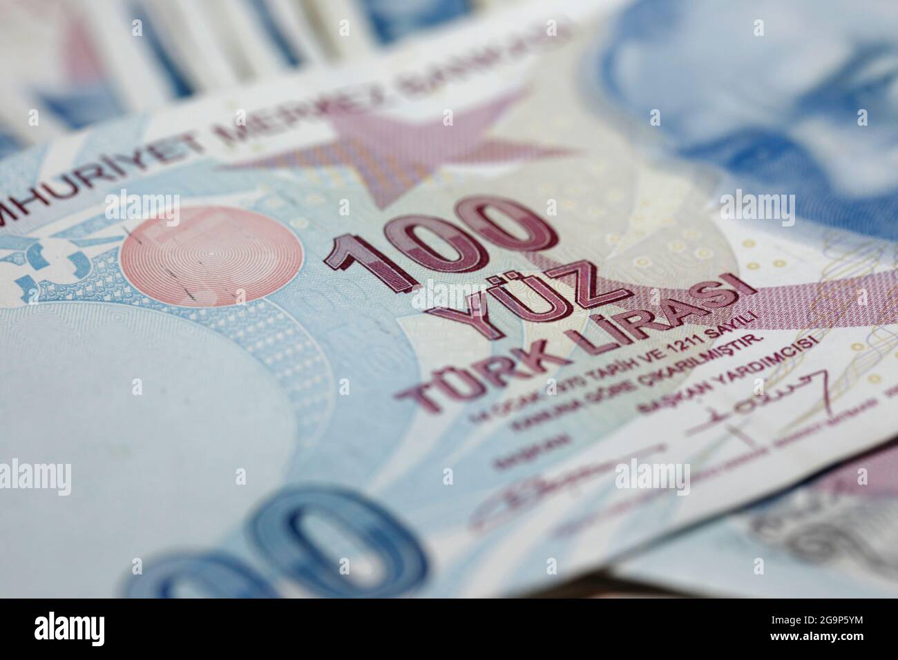 Türkische Lira, Türkische Lira Banknote Stockfoto