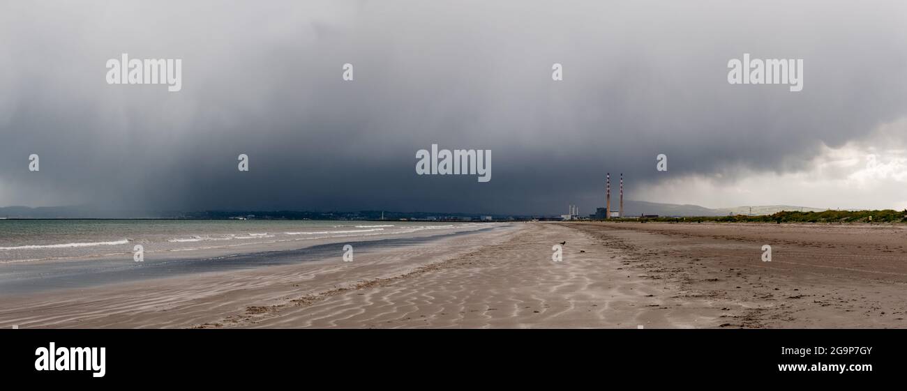 Nahender Sturm, Dollymount Beach, Dublin, Irland Stockfoto