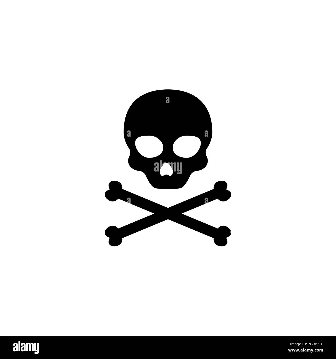 Schadel Tod Vektor Kreuz Piraten Tot Schwarzen Knochen Kopf Gefahr Stock Vektorgrafik Alamy