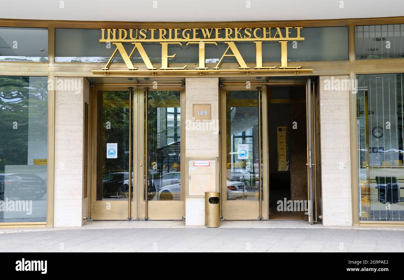Berlin, 21. Juli 2021, IG-Metall Haus Berlin Kreuzberg in der Alten Jakobstraße Stockfoto
