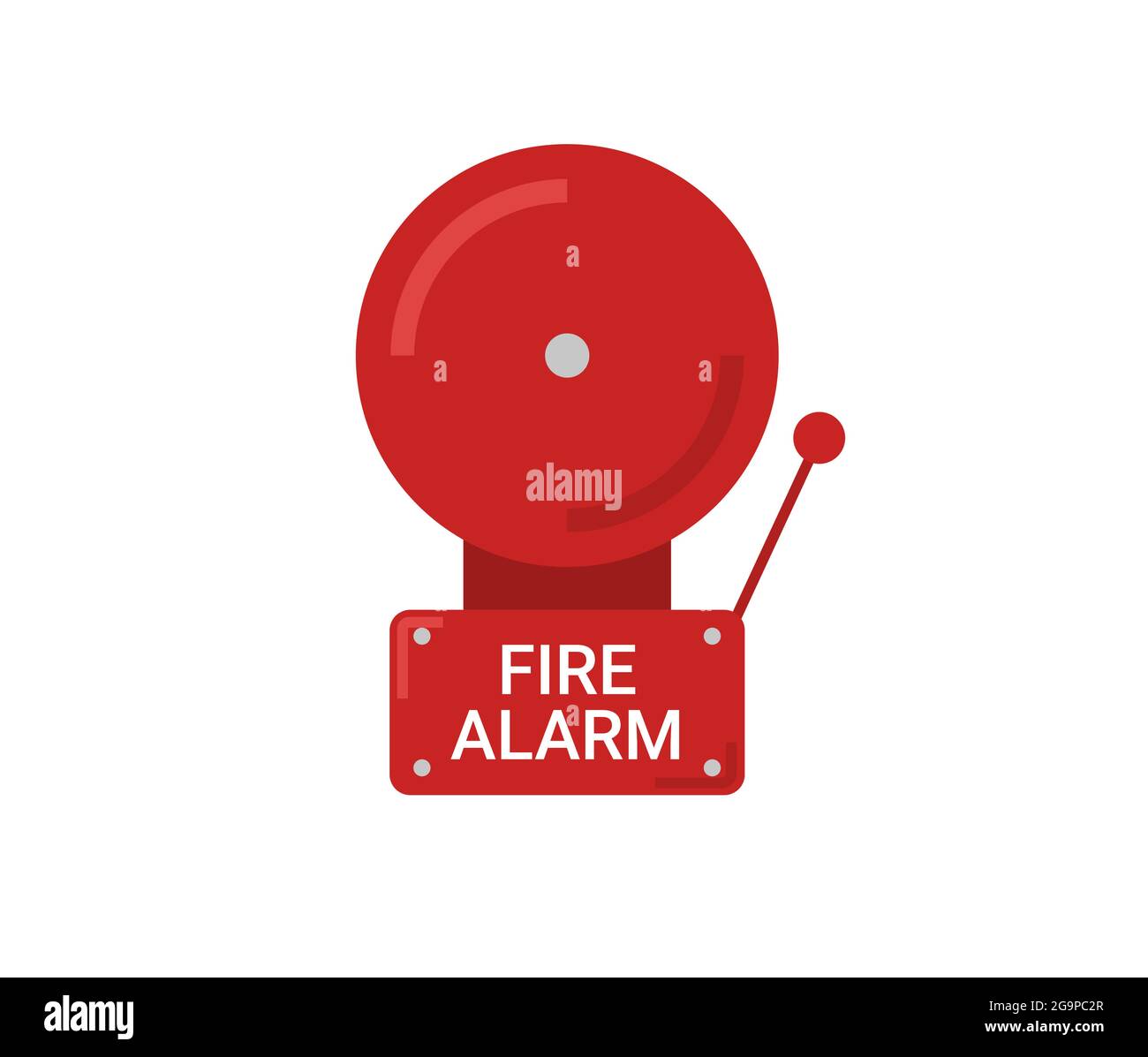 Symbol für Notfallvektor für Feueralarm. Symbol für Brandalarm-Gefahr Stock Vektor