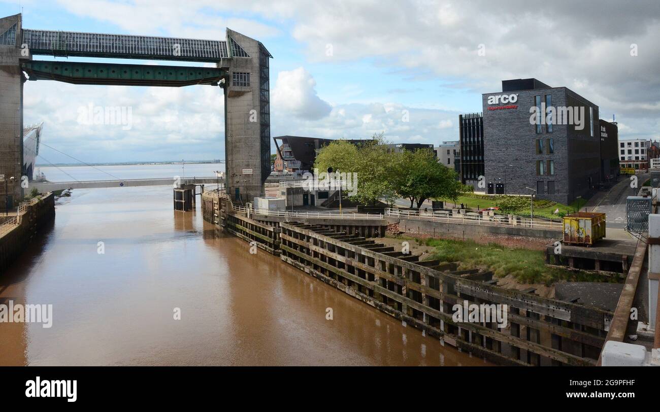 Flußrutenflutwehr, Kingston upon Hull, Stockfoto