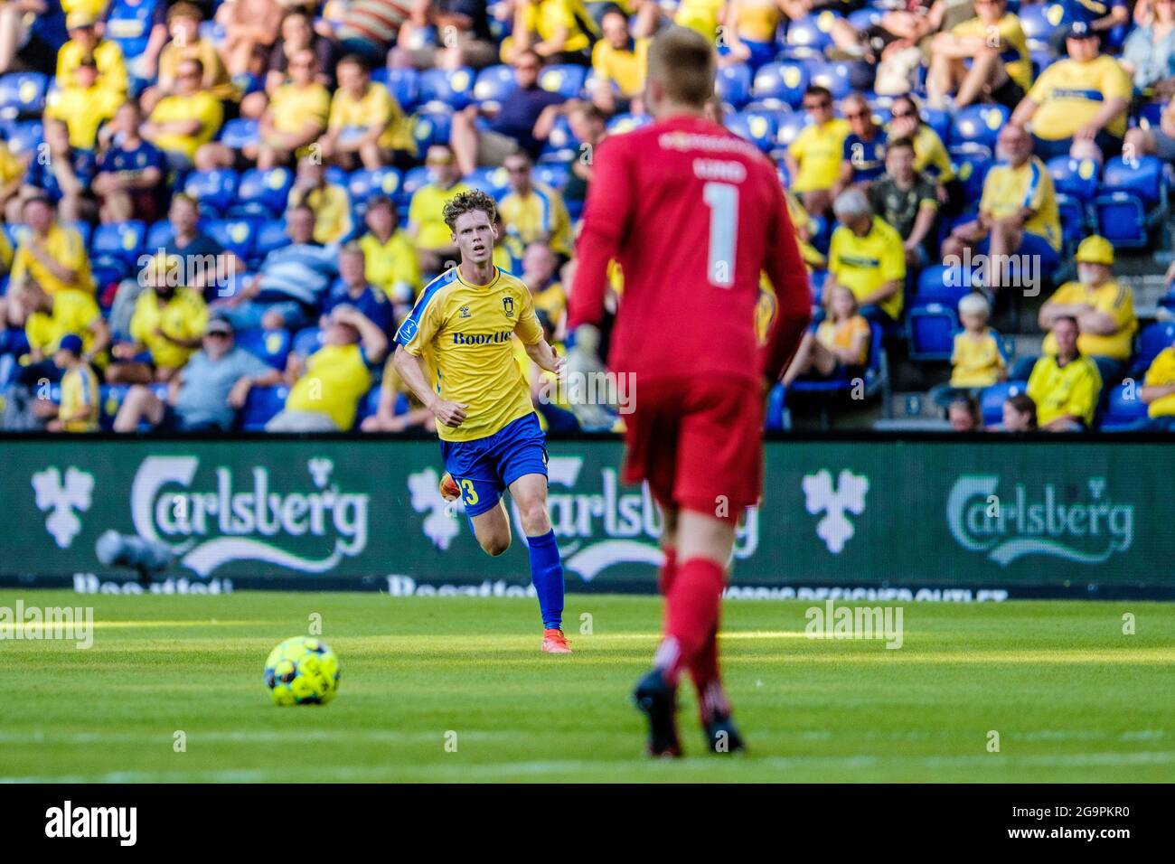 Broendby, Dänemark. Juli 2021. Christian Cappis (23) aus Broendby, WENN er während des 3F-Superliga-Spiels zwischen Broendby IF und Viborg FF im Broendby-Stadion in Broendby gesehen wurde. (Foto: Gonzales Photo - Robert Hendel). Stockfoto