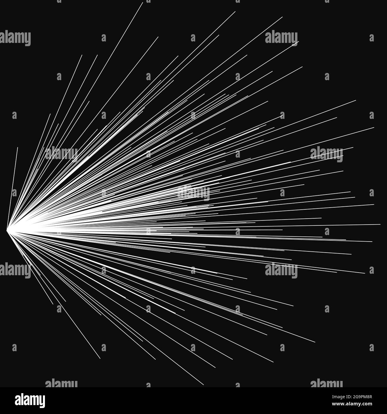 Abstrakte radiale, strahlende Linien, Streifen. Geplatzte Linien. Konvergierende Linien. – Stock Vektor-Illustration, Clip-Art-Grafiken Stock Vektor