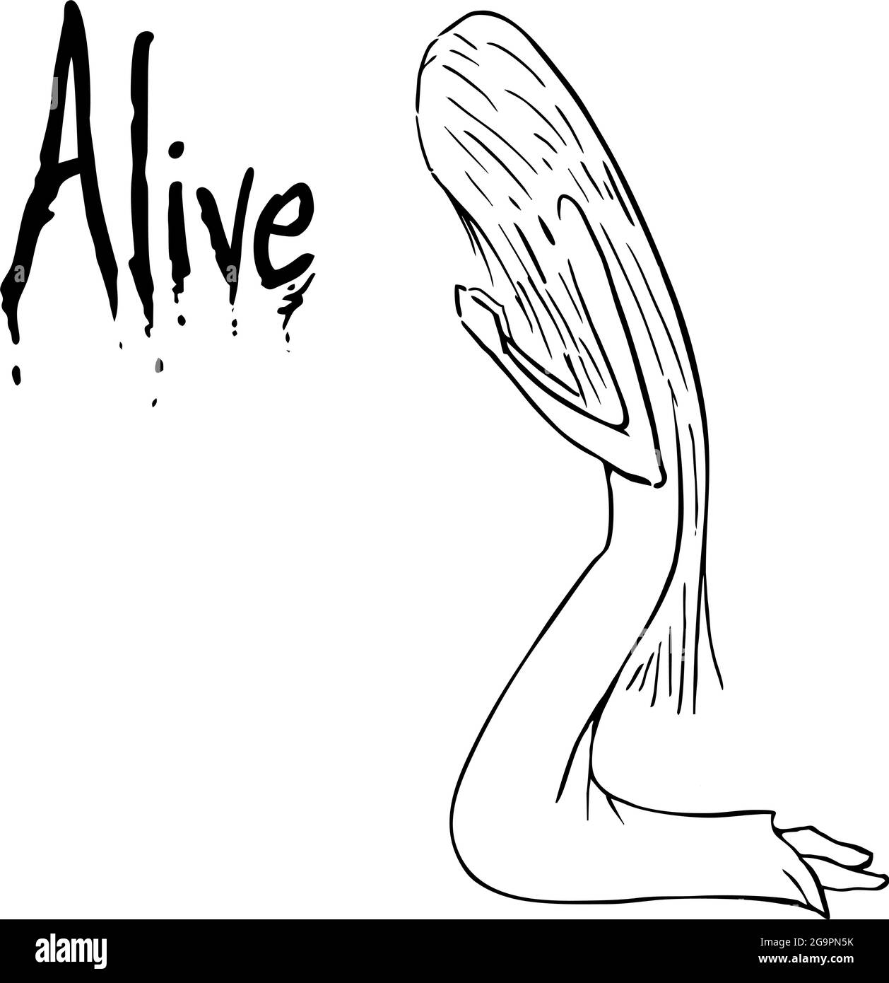 Alive-Cartoon Stock Vektor