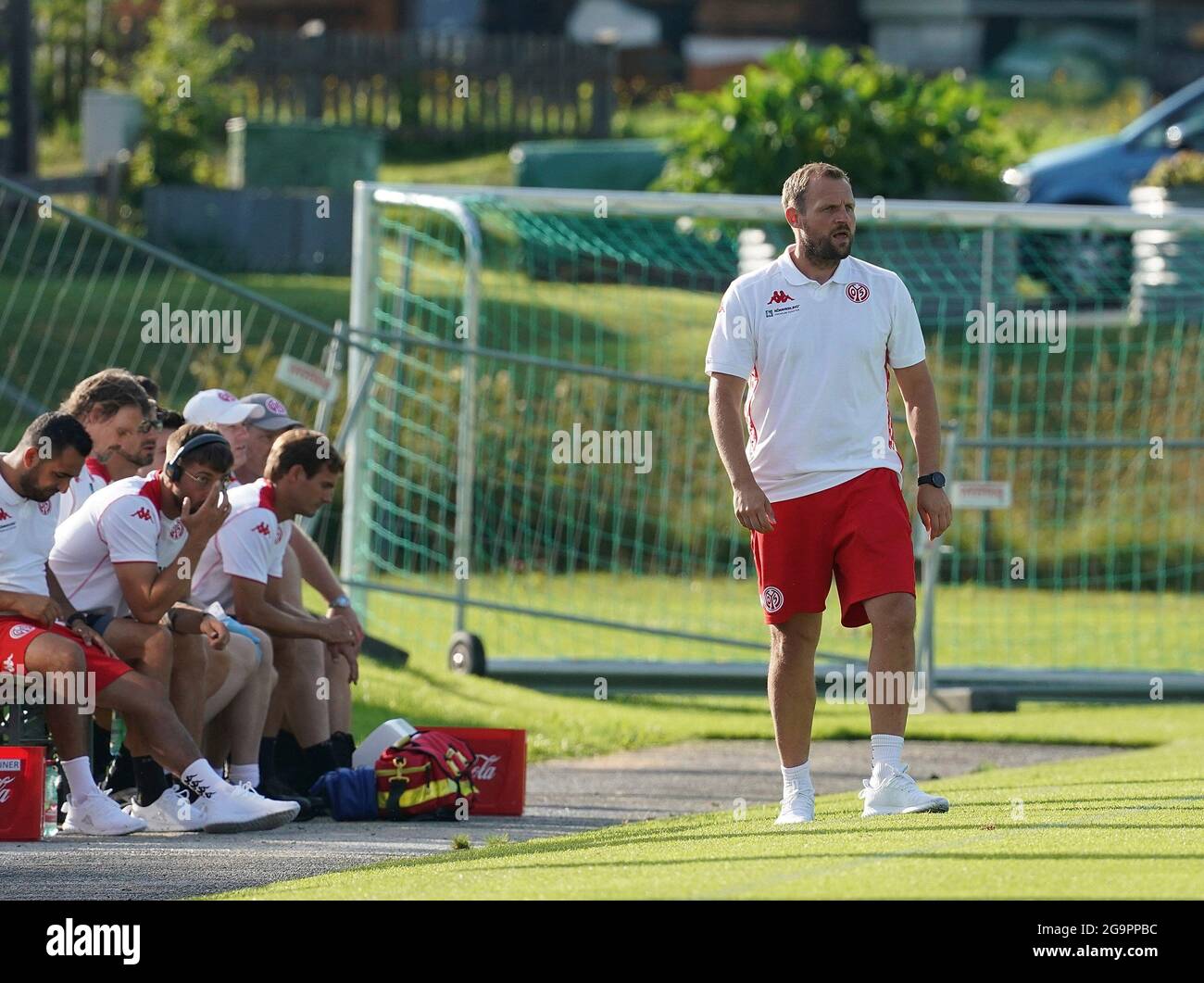 07/27/2021, Koasastadion, St. Johann, Testspiel 1.FSV FSV FSV Mainz 05 gegen Gaziantep FK, im Bildertrainer Bo Svensson (FSV FSV Mainz 05) Stockfoto