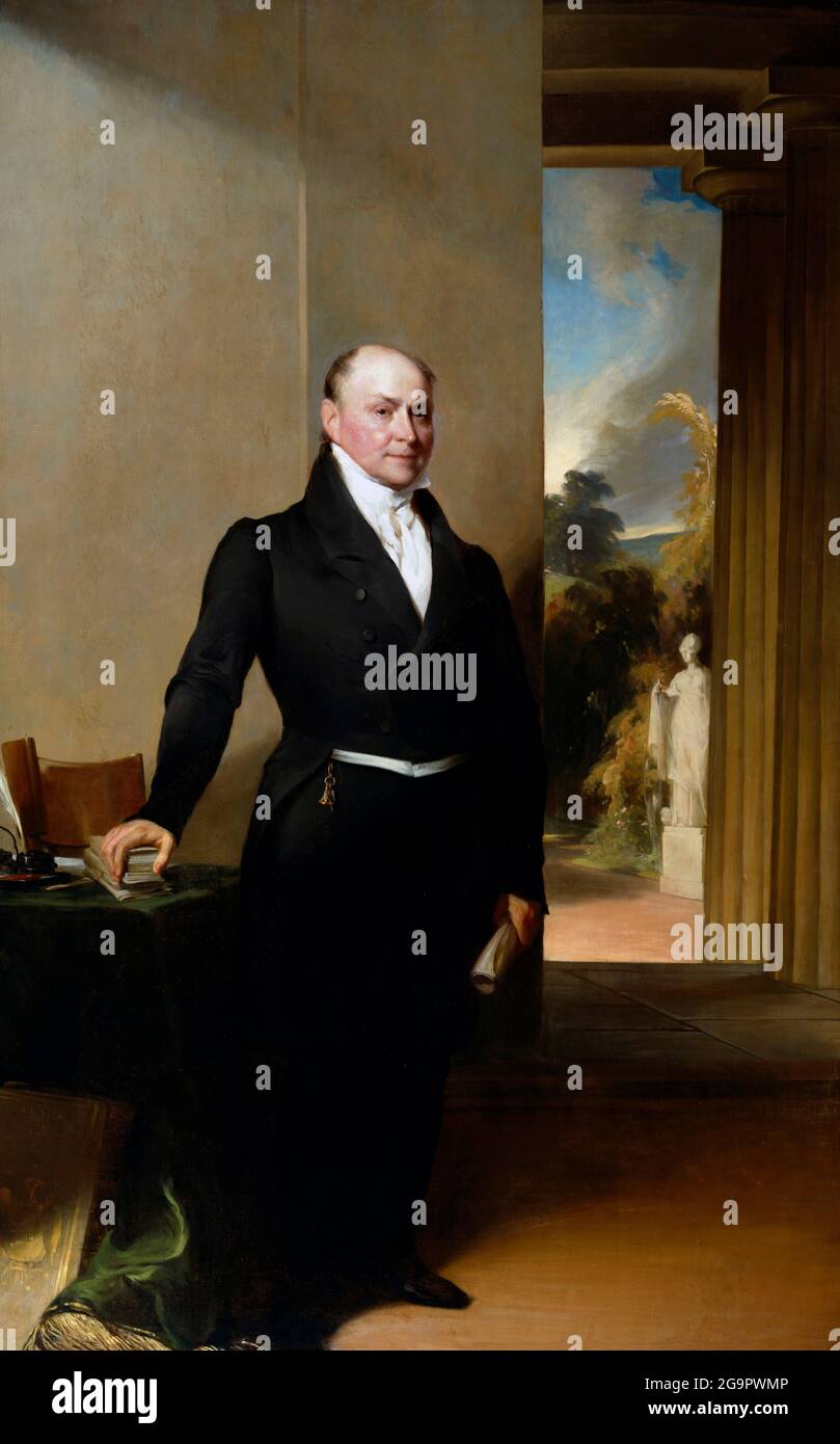 John Quincy Adams (1767-1848) von Gilbert Stuart, Öl auf Leinwand, c. 1825-30 Stockfoto