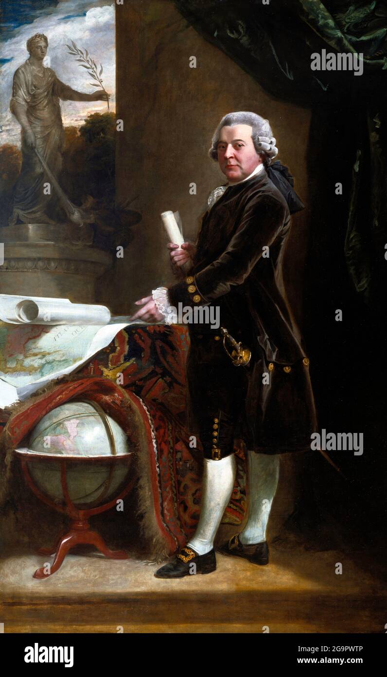 John Adams. Porträt des 2. US-Präsidenten John Adams (1735-1826) von John Singleton Copley, Öl auf Leinwand, 1783 Stockfoto