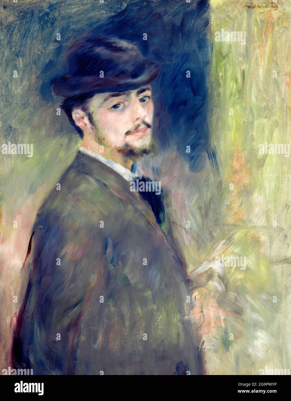 Selbstporträt von Pierre Auguste Renoir (1841-1919), Öl auf Leinwand, 1876 Stockfoto