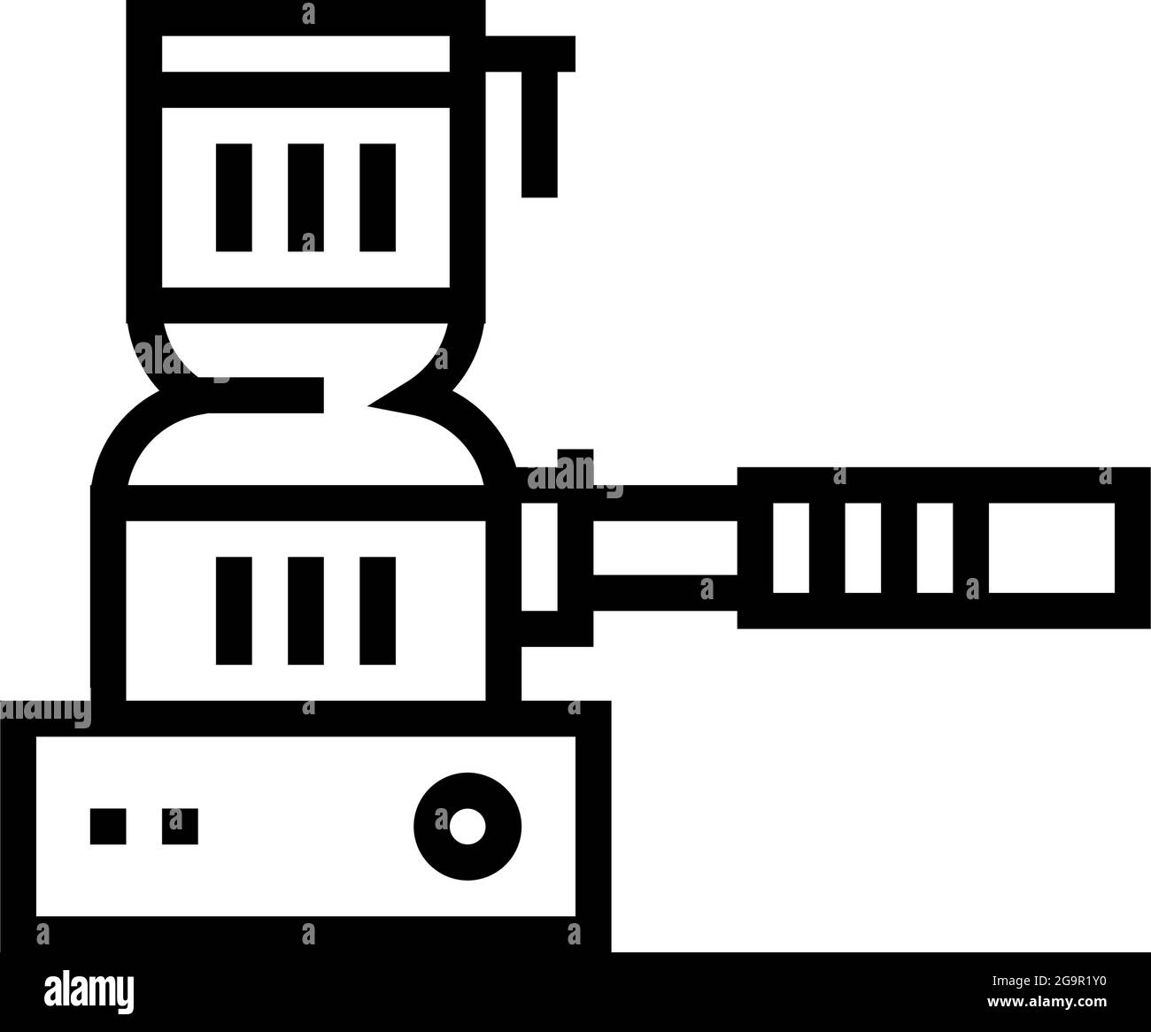 Shisha Kohlebrenner Linie Symbol Vektor Illustration Stock Vektor