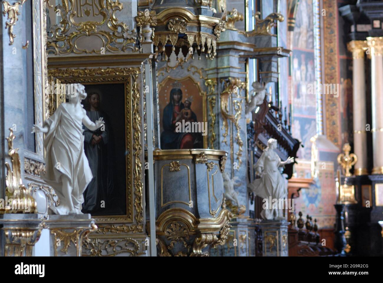 Gotische Kathedrale in Sandomierz, Sandomierz, Kathedrale Basilikaa, gotisch, swietokrzyskie, Stockfoto