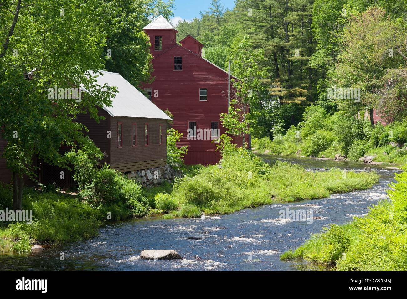 Parker's Mill, Piscataquog River, New Boston, NH Stockfoto