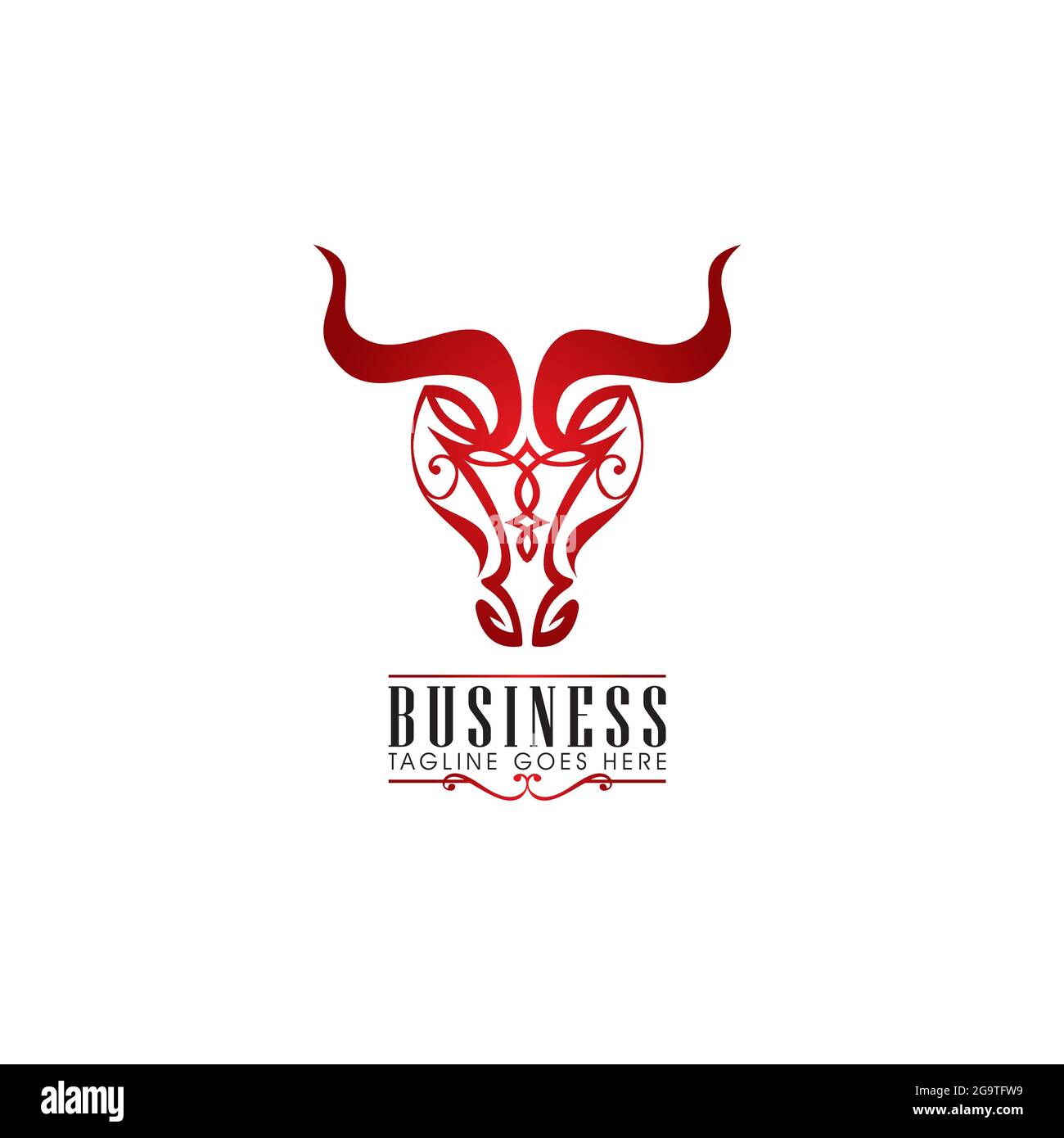 Stierkopf Ornament Stil Vektor für den kommerziellen Gebrauch Stock Vektor
