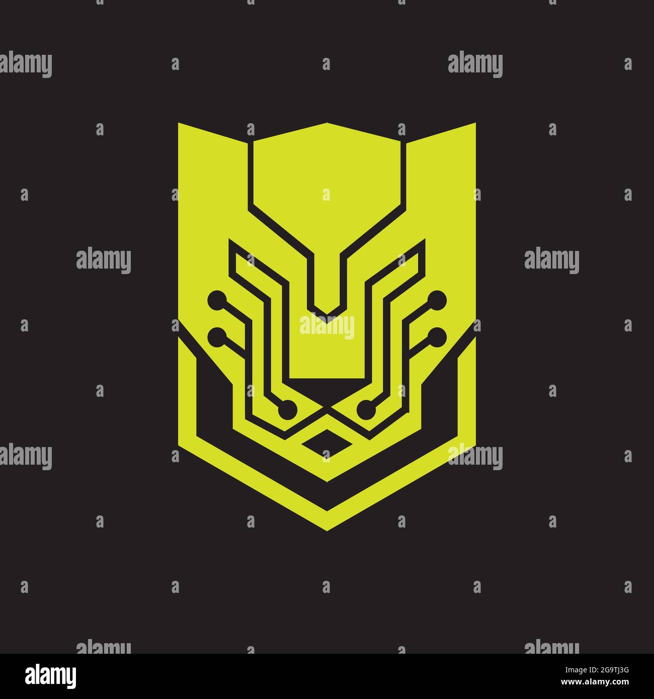 Tech-Panther-Logo-Konzept Stock Vektor