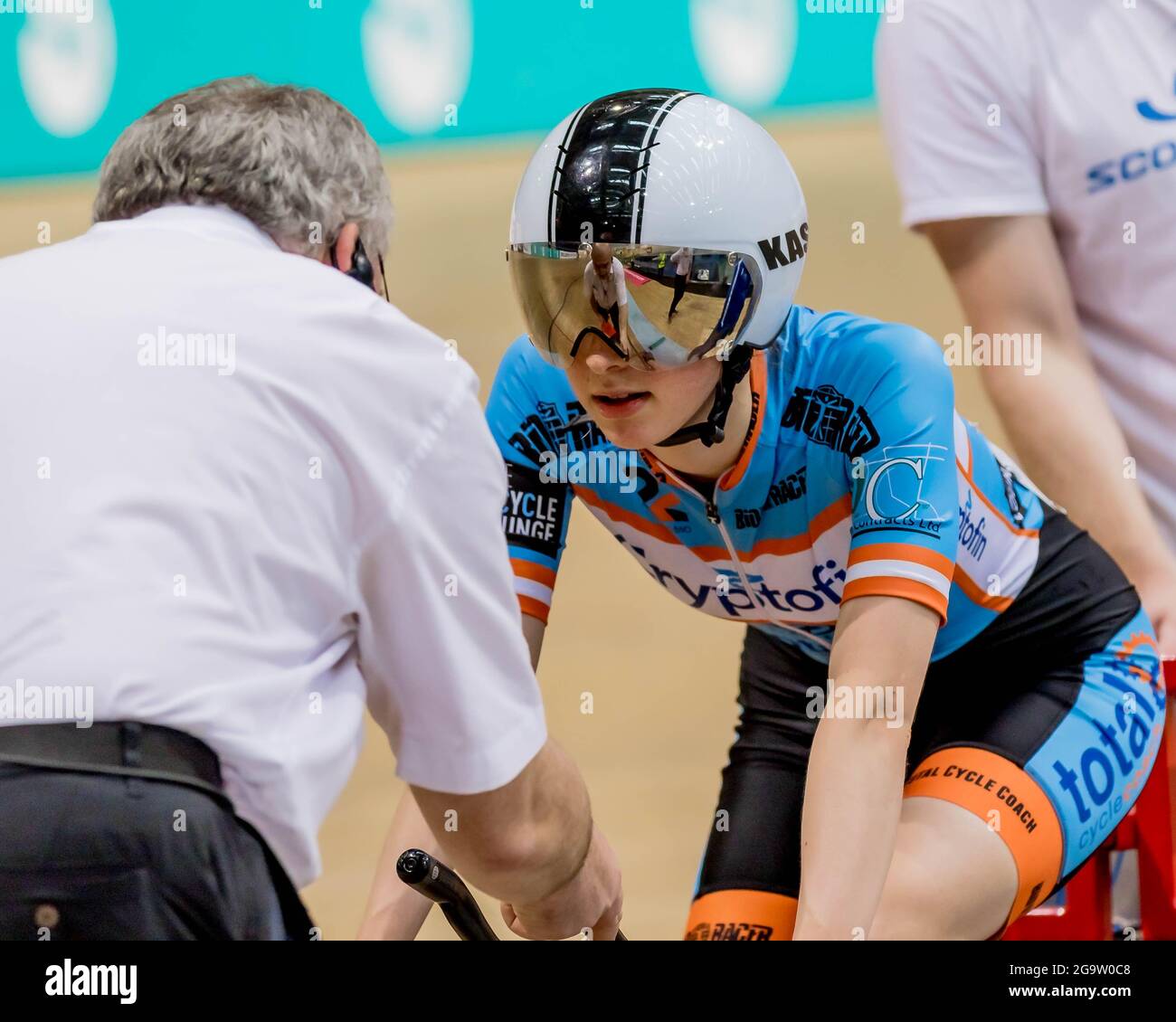 Anna Shackley, Scottish National Youth Track Cycling Championships 2019, Sir Chris Hoy Velodrome, Glasgow Stockfoto