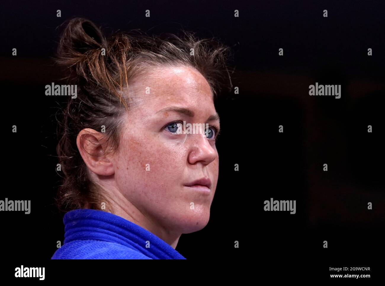 Irlands Megan Fletcher während der Judo-Ausscheidungsrunde 32 in Nippon Budokan am fünften Tag der Olympischen Spiele 2020 in Tokio in Japan. Bilddatum: Mittwoch, 28. Juli 2021. Stockfoto