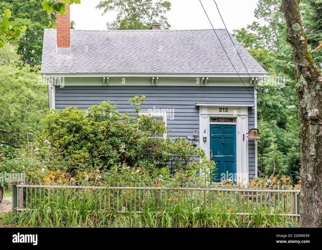 Kleines Haus aus dem 18. Jahrhundert in Sag Harbor Village Stockfoto
