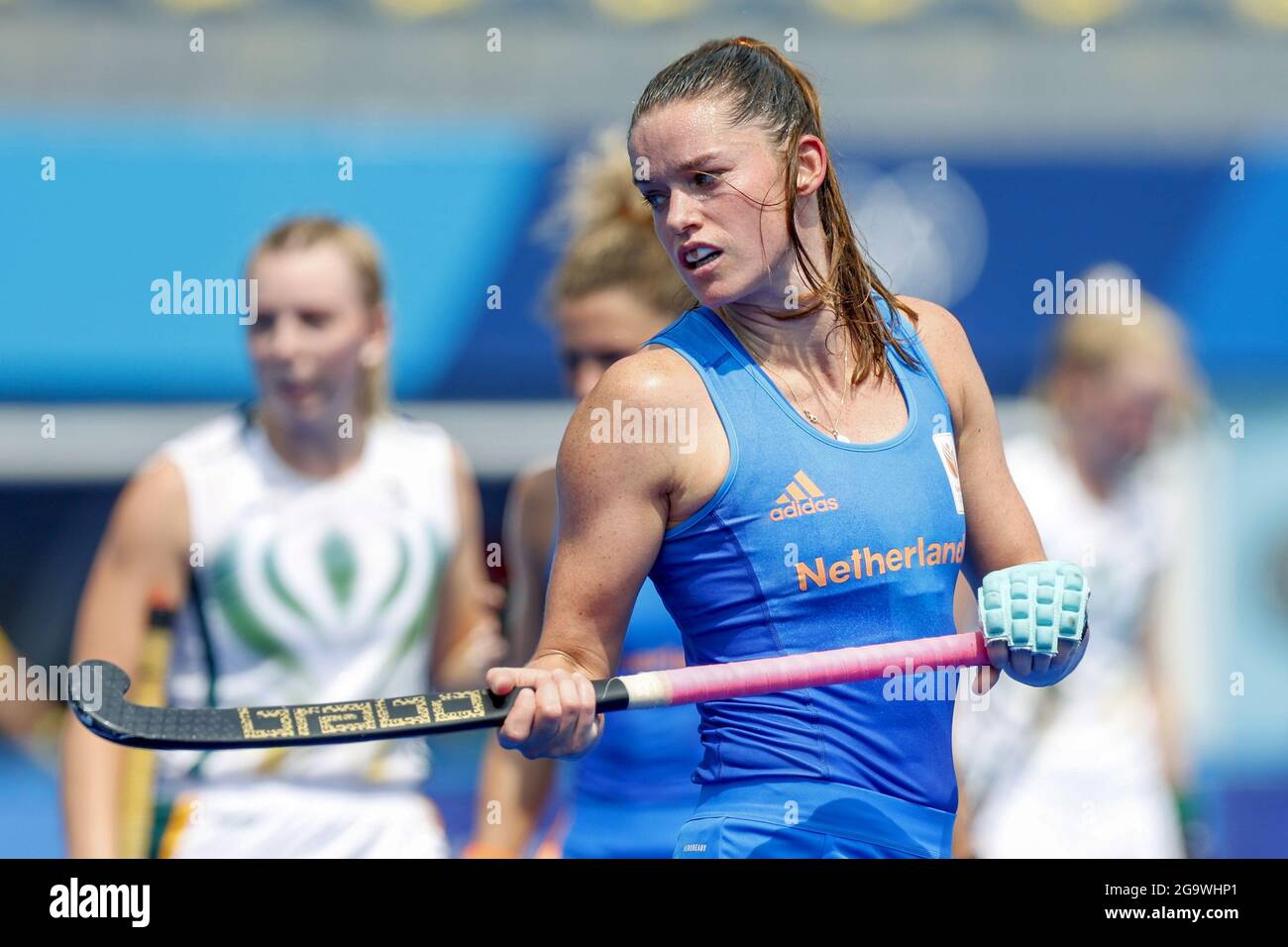 TOKIO, 28-07-2021, Oi Hockey Stadium, Olympische Spiele, Hockey Women's Preliminary Round. Niederlande - Südafrika. Lidewij Marsia Maria Welten während des Spiels. (Foto von Pro Shots/Sipa USA) *** Weltrechte außer Österreich und den Niederlanden *** Stockfoto