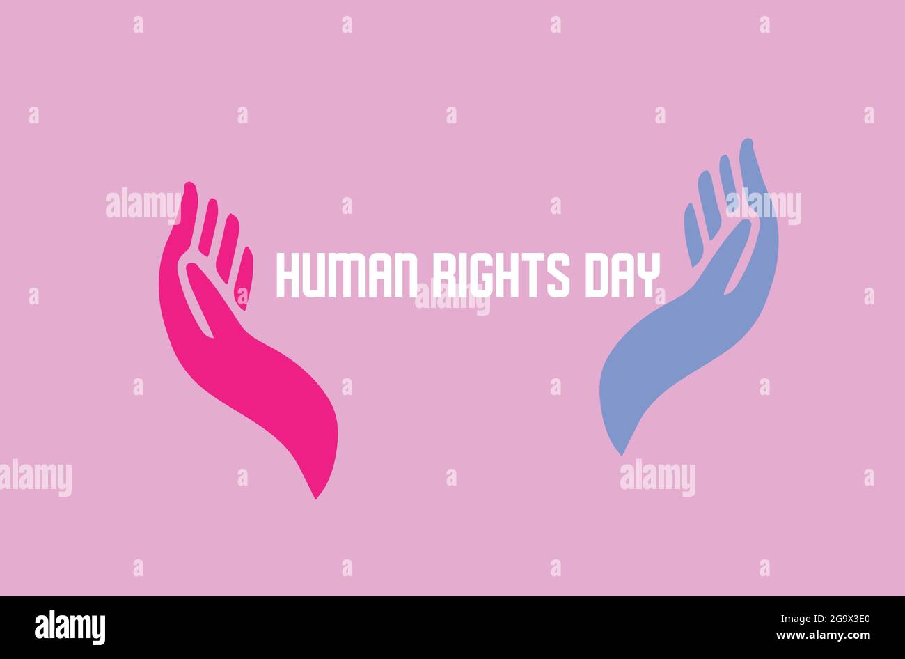 Vektorvorlage „Tag der Menschenrechte“ Stock Vektor