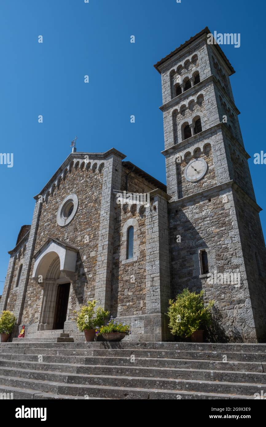 Kirche von San Salvatore Castellina in Chianti Stockfoto