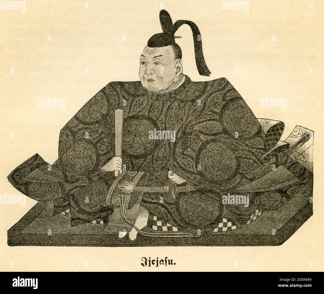 Leyasu Tokugawa, Gründer der Tokugawa-Dynastie, das URHEBERRECHT DER KÜNSTLER muss NICHT FREIGEGEBEN WERDEN Stockfoto