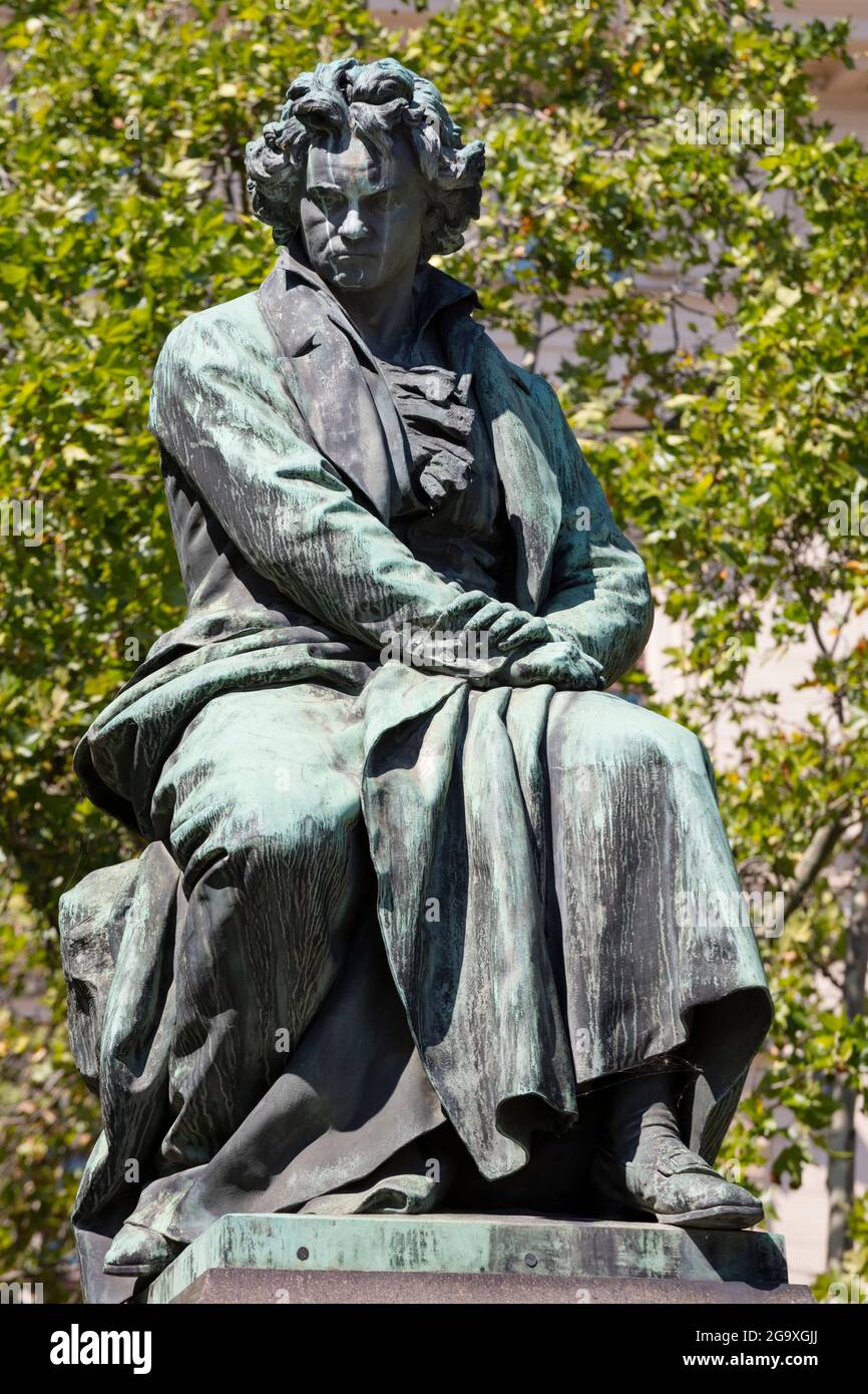 Beethoven, Ludwig van, 17.12. 1770 / 26.3.1827, deutscher Komponist, Denkmal, Wien, ZUSÄTZLICHE-RIGHTS-CLEARANCE-INFO-NOT-AVAILABLE Stockfoto