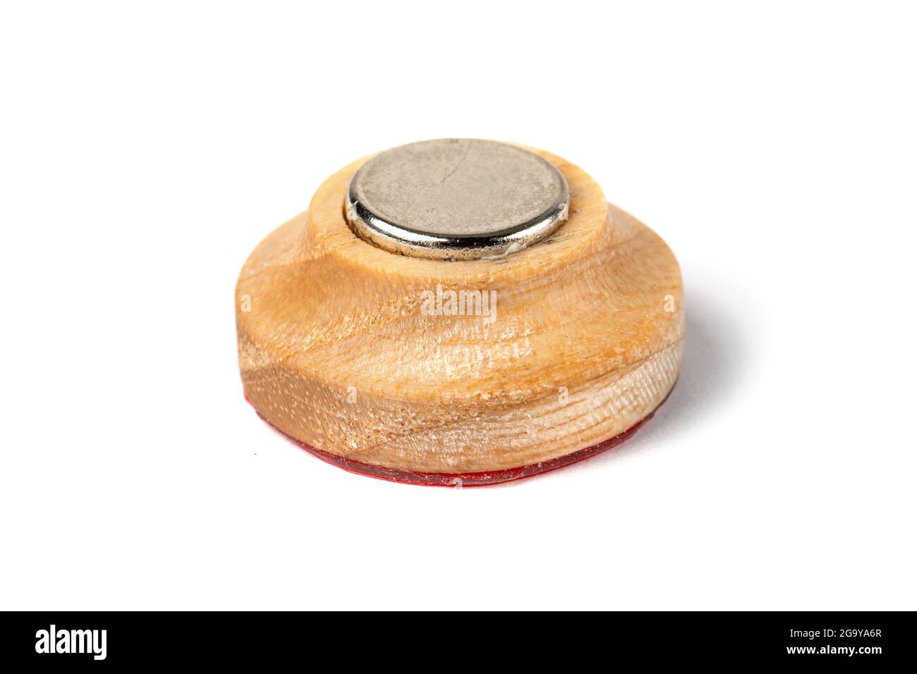 Neodym-Magnet in Holzrahmen Stockfoto
