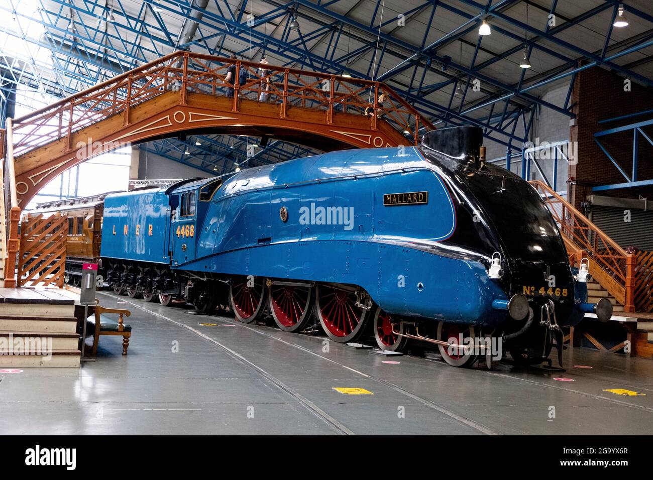 Dampflokomotive Mallard Inhaber der schnellsten Dampflokomotive der Welt, die im National