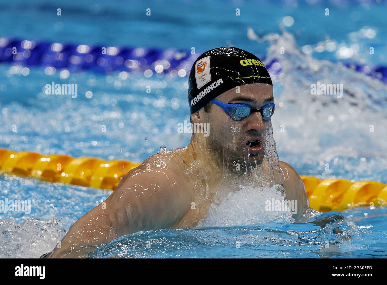 Tokio, Japan. Juli 2021. Arno Kamminga aus den Niederlanden nimmt am Mittwoch, dem 28. Juli 2021, beim 200-m-Bruststroke im Tokyo Aquatics Center Teil. Foto von Tasos Katopodis/UPI. Kredit: UPI/Alamy Live Nachrichten Stockfoto