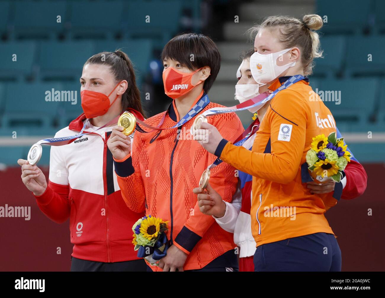 Tokio Japan 28 Juli Madina Taimazova Aus Russland Tritt Bei Den Olympischen Spielen 2020 In Tokio Am 28 Juli 2021 Im Nippon Budokan In Tokio Mit Frauen Von 70 Kg An