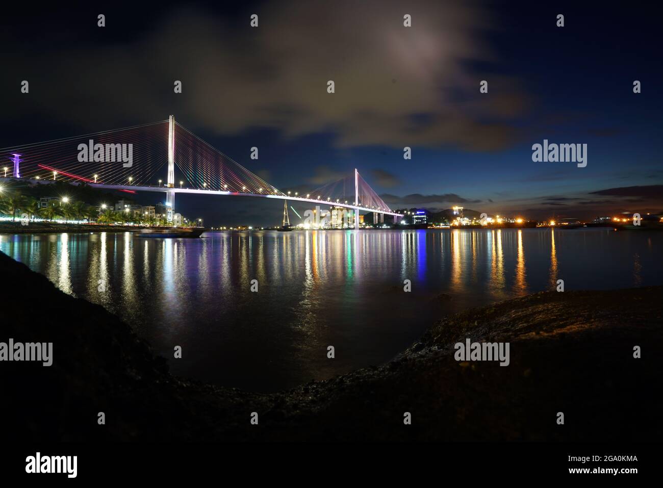 Nice Bai Chay Brücke in Ha Long Stadt Quang Ninh Provinz Nordvietnam Stockfoto