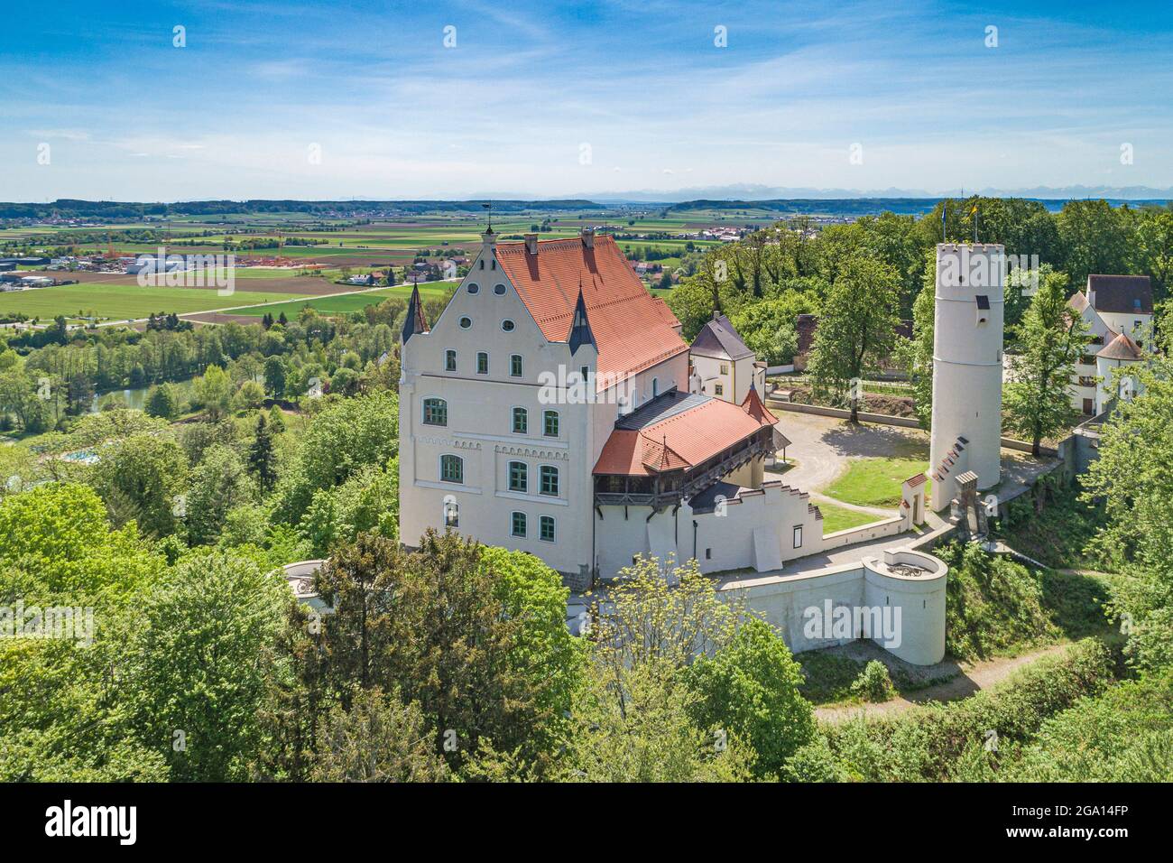 Deutschland, Bayern, Allgäu, Mindelheim, Schloss Mindelburg Stockfoto