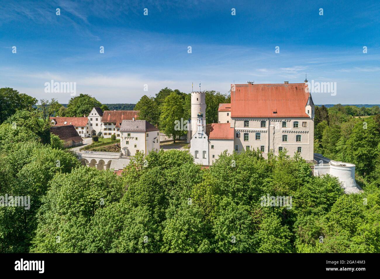 Deutschland, Bayern, Allgäu, Mindelheim, Schloss Mindelburg Stockfoto