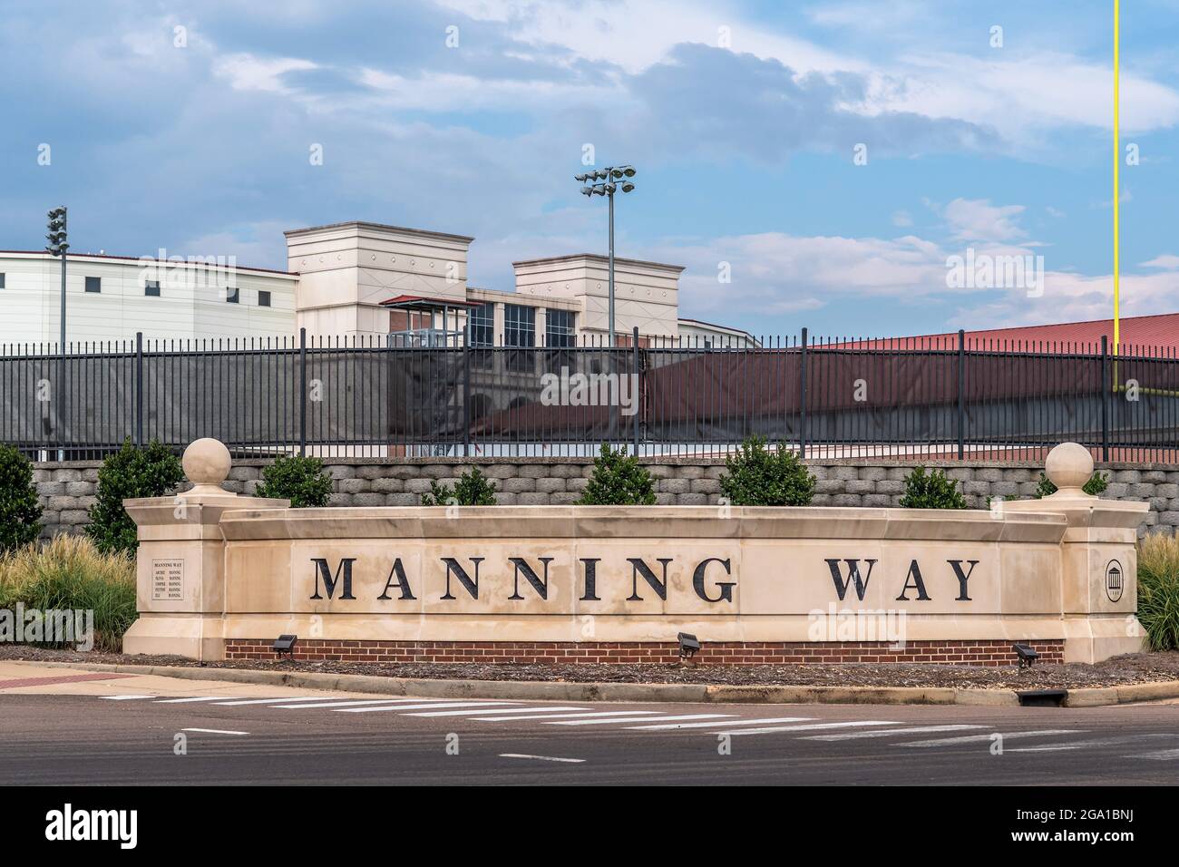 Ole Miss Football Vaught Hemingway Stadium, Heimstadion der Ole Miss Rebels am Manning Way an der University of Mississippi, Oxford, MS, USA. Stockfoto