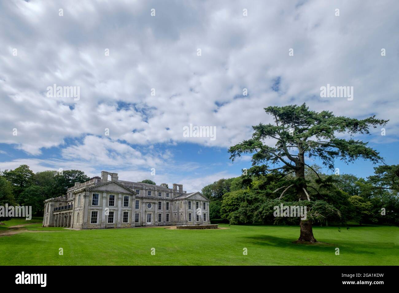 Die Ruinen von Appuldurcombe House ein Herrenhaus im Barockstil des 18. Jahrhunderts im Besitz von Sir Richard Worsley Isle of Wight Stockfoto