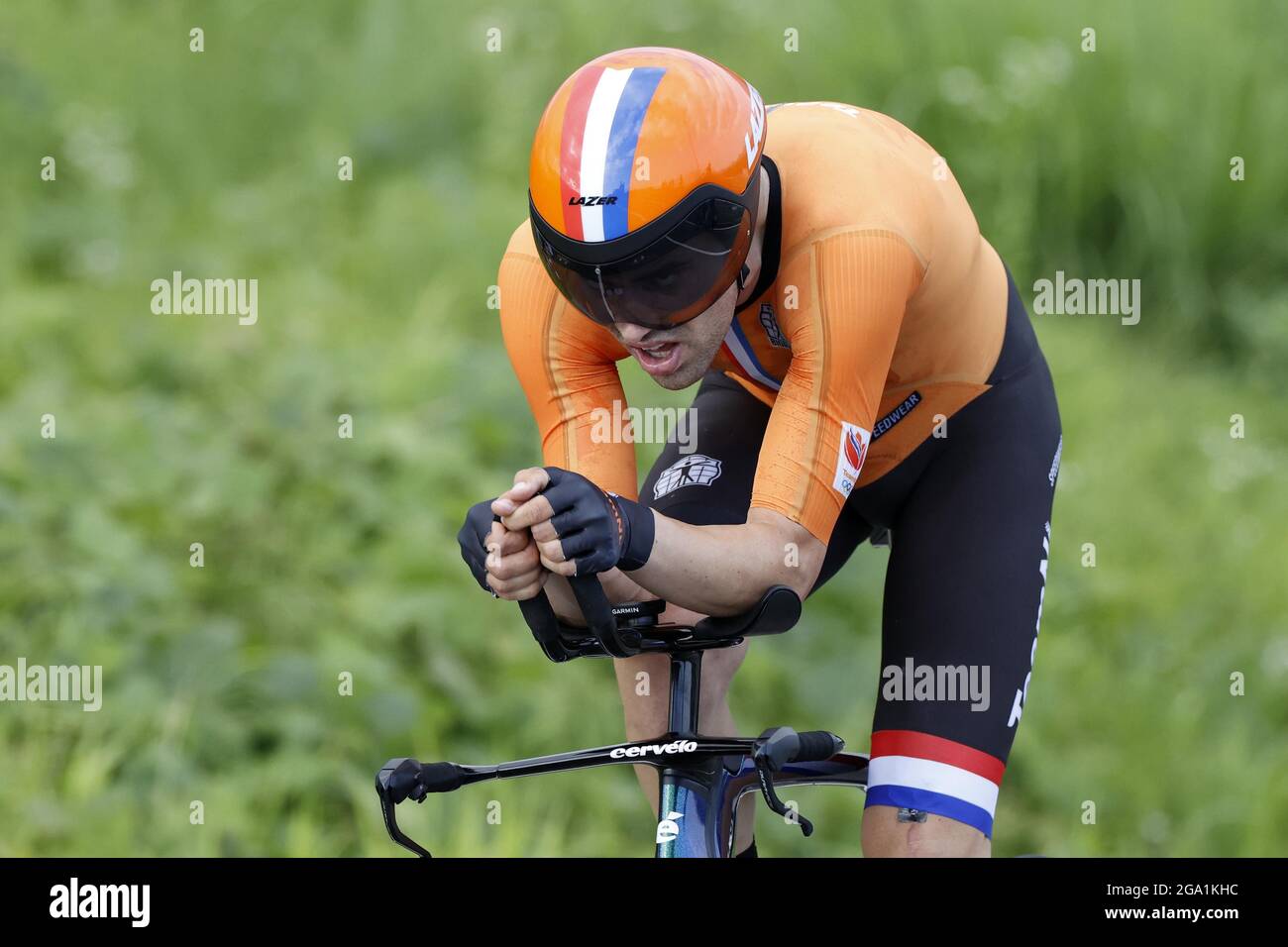 Tokio, Japan. Juli 2021. DUMOULIN Tom (NED) 2. Silbermedaille während der Olympischen Spiele Tokio 2020, Radrennen Individual Time Trial der Männer am 28. Juli 2021 auf dem Fuji International Speedway in Oyama, Japan - Foto Kishimoto/DPPI/LiveMedia Kredit: Unabhängige Fotoagentur/Alamy Live News Stockfoto