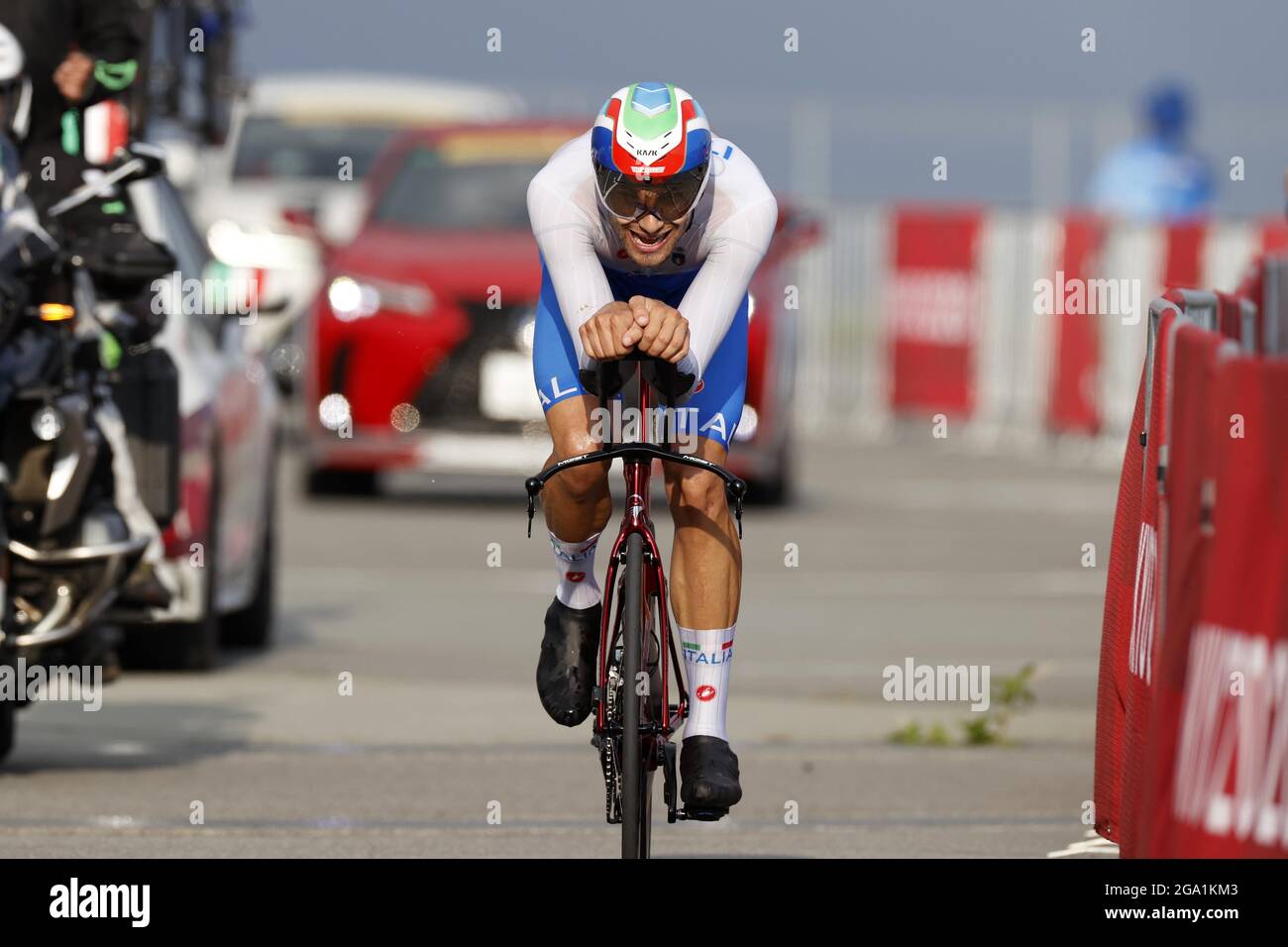 Tokio, Japan. Juli 2021. GANNA Filippo (ITA) während der Olympischen Spiele Tokio 2020, Radrennen Individual Time Trial der Männer am 28. Juli 2021 auf dem Fuji International Speedway in Oyama, Japan - Foto Kishimoto/DPPI/LiveMedia Kredit: Unabhängige Fotoagentur/Alamy Live News Stockfoto