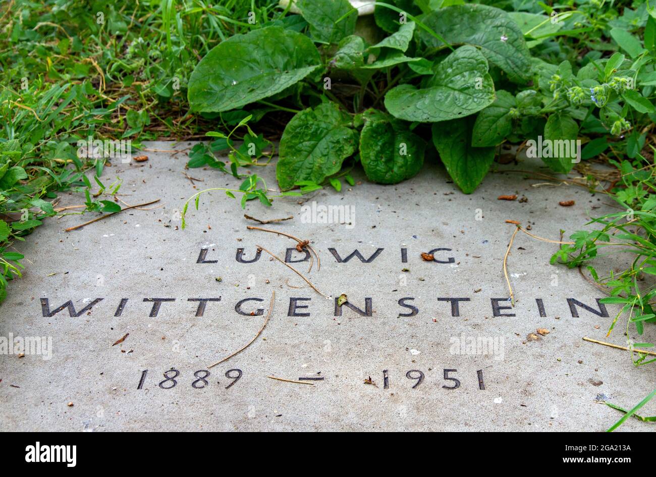 Ludwig Wittgenstein Grab Cambridge Stockfoto