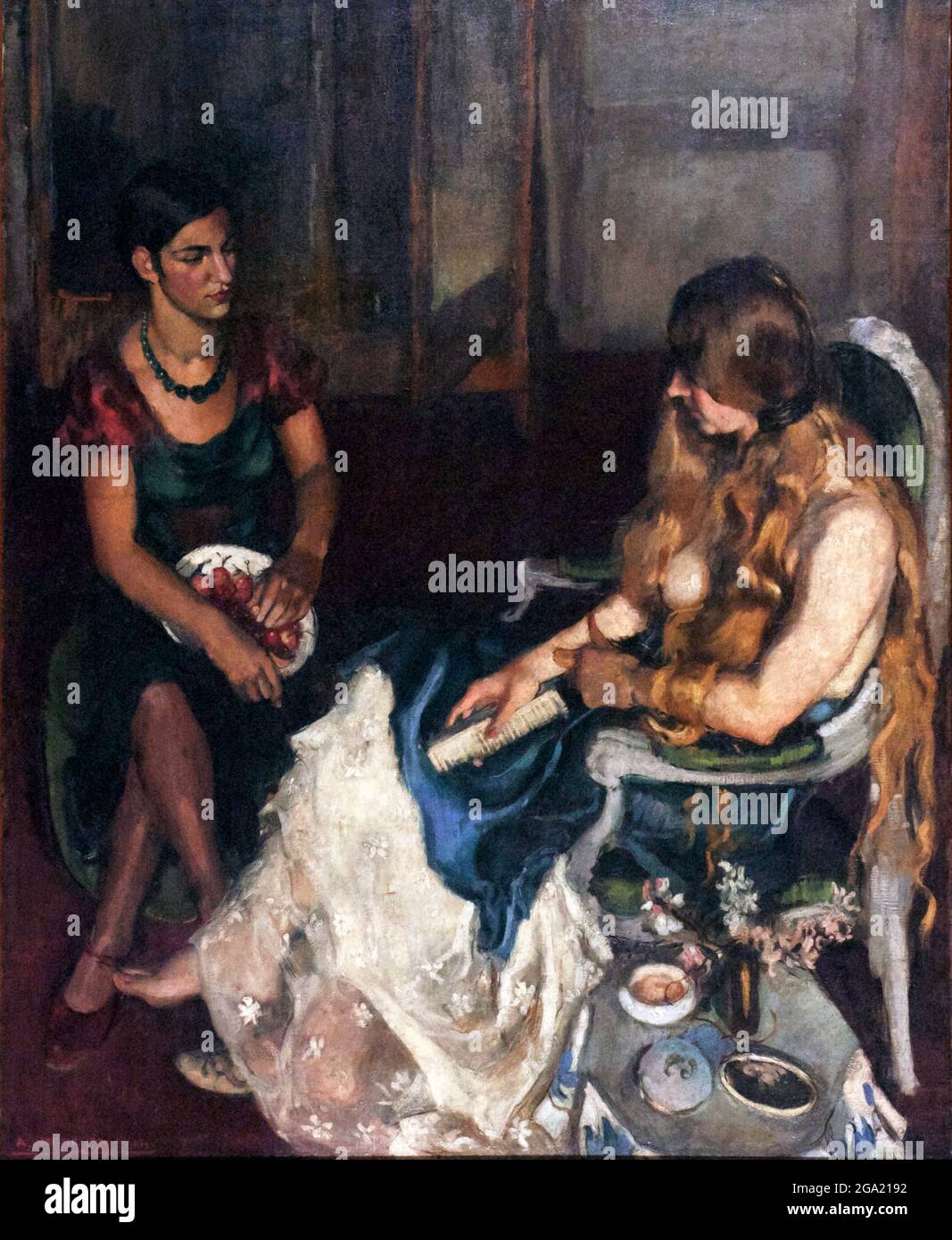Young Girls von Amrita Sher-Gil (1913-1941), Öl auf Leinwand, 1932 Stockfoto