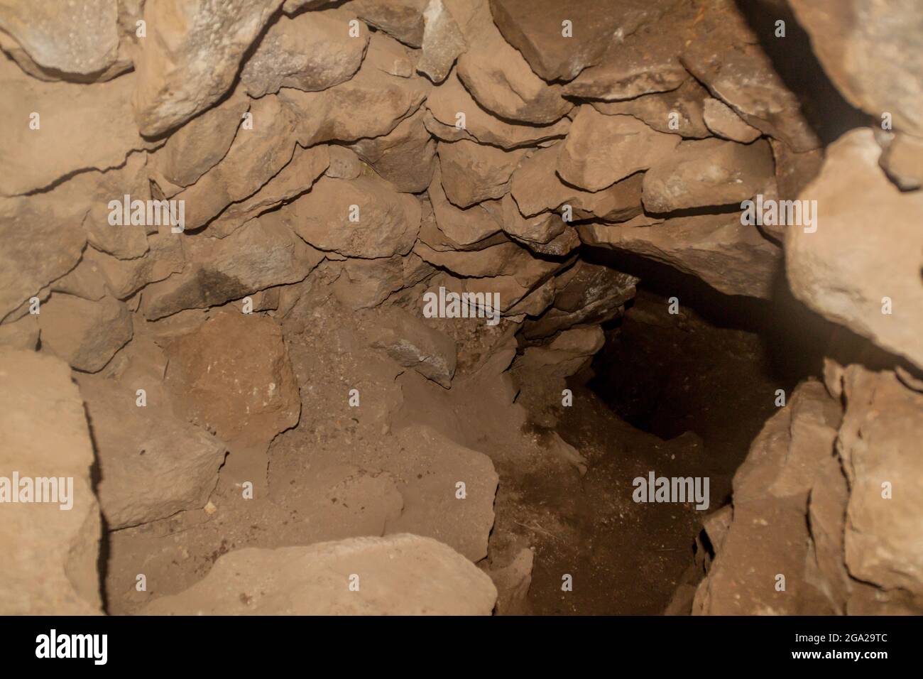 Überreste einer ehemaligen Mine in der Stadt Pueblo Fantasma im Südwesten Boliviens Stockfoto