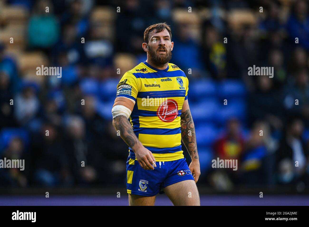 Daryl Clark (9) von Warrington Wolves Stockfoto