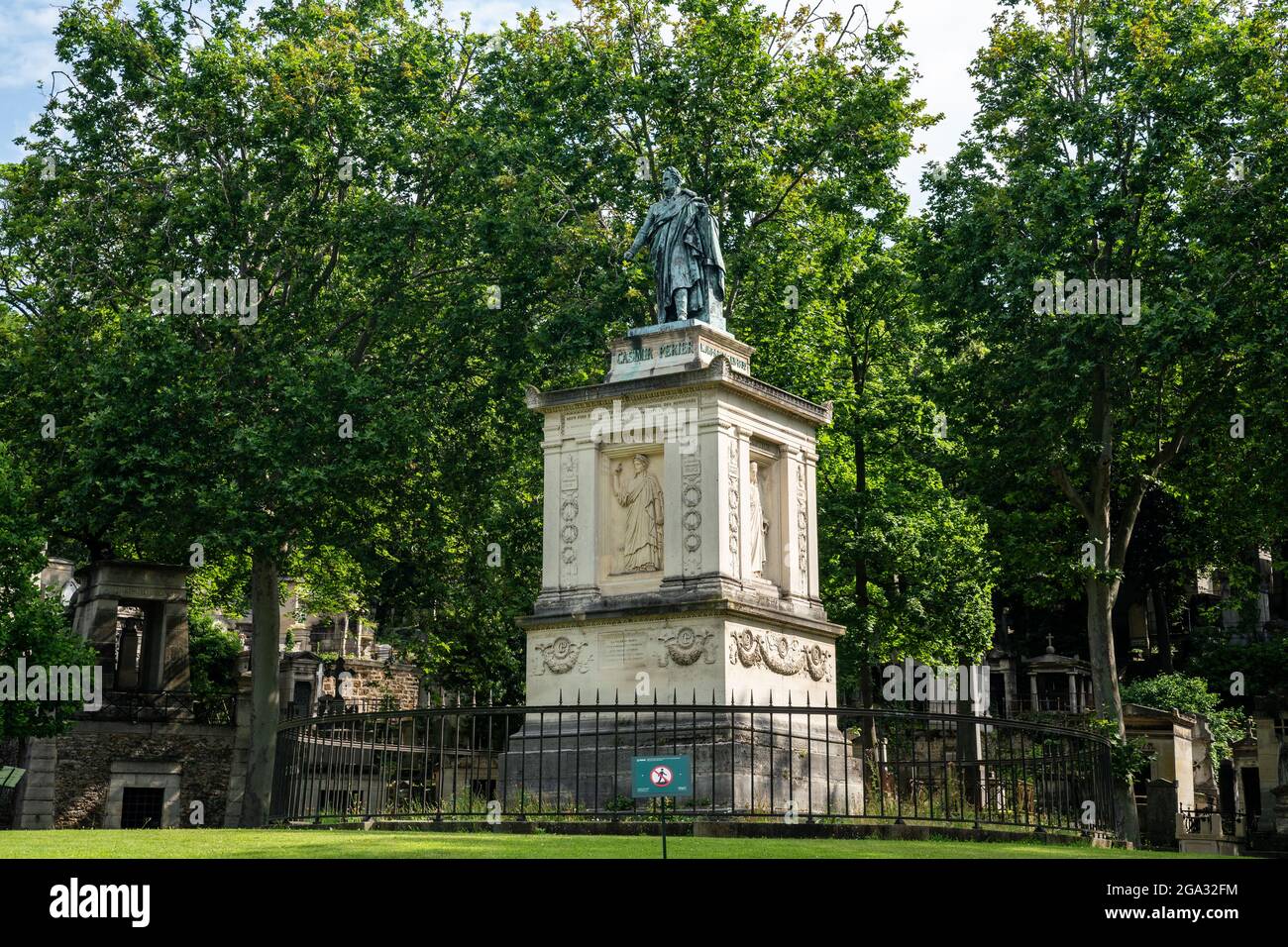 Der Friedhof Pere Lachaise ist der größte Friedhof in Paris, Frankreich. Stockfoto