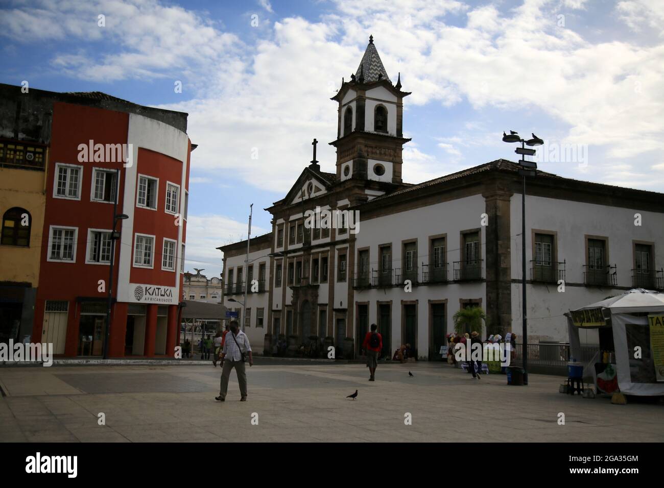 salvador, bahia, brasilien - 27. juli 2021: Blick auf die Santa Casa da Misericordia da Bahia im historischen Zentrum der Stadt Salvador. Stockfoto