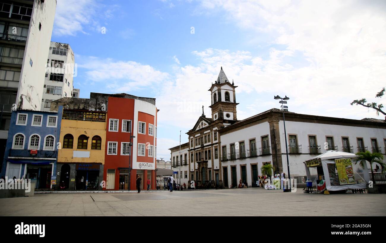 salvador, bahia, brasilien - 27. juli 2021: Blick auf die Santa Casa da Misericordia da Bahia im historischen Zentrum der Stadt Salvador. Stockfoto