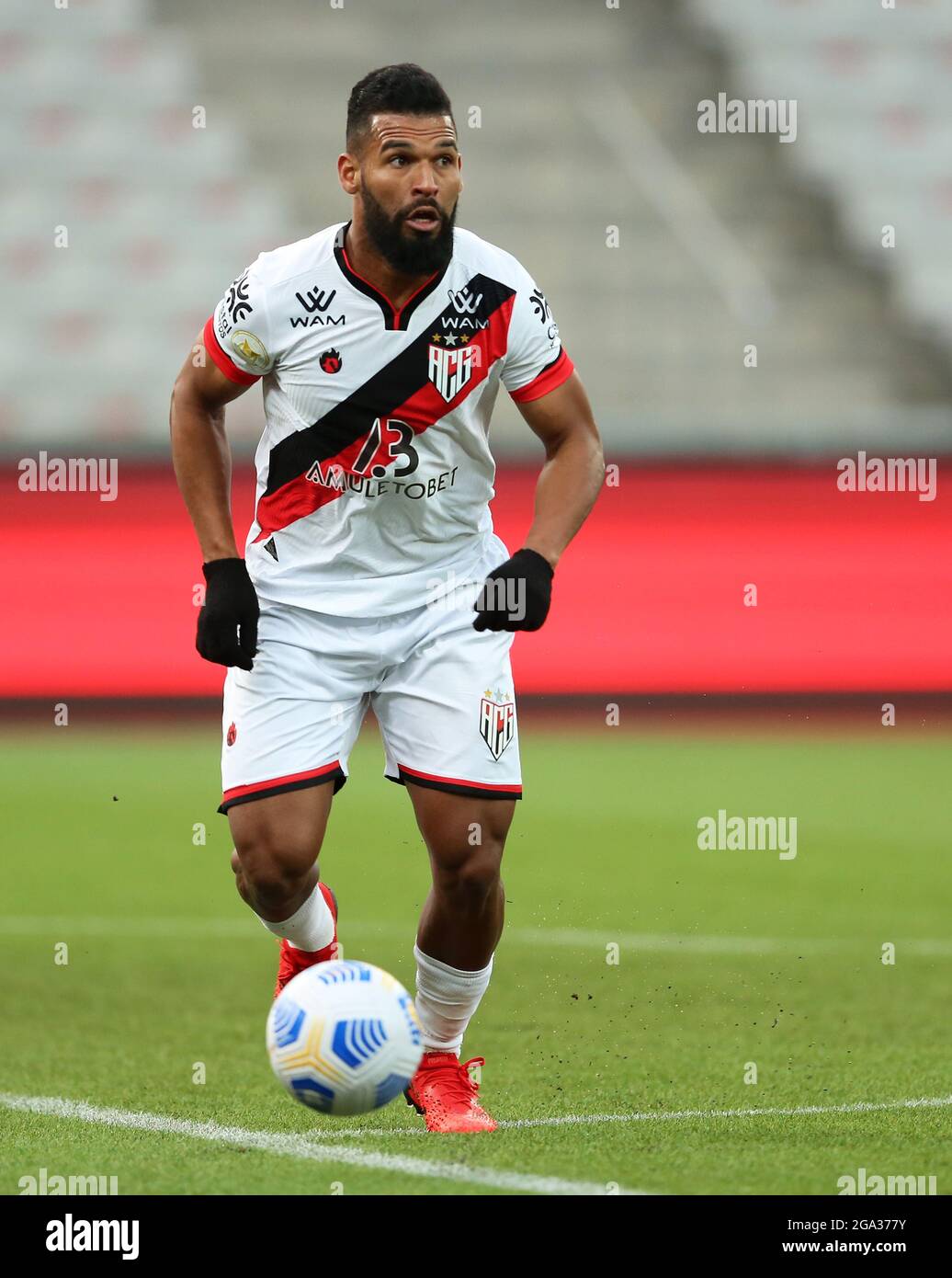 28 Juli 2021 Stadion Arena Da Baixada Curitiba Parana Brasilien Brasilianischer Fussball Cup Athletico Gegen Atletico Goianiense Willian Maranh Xe3 O Von Atletico Goianiense Durante A Partida Entre Athletico E Atletico Goianiense