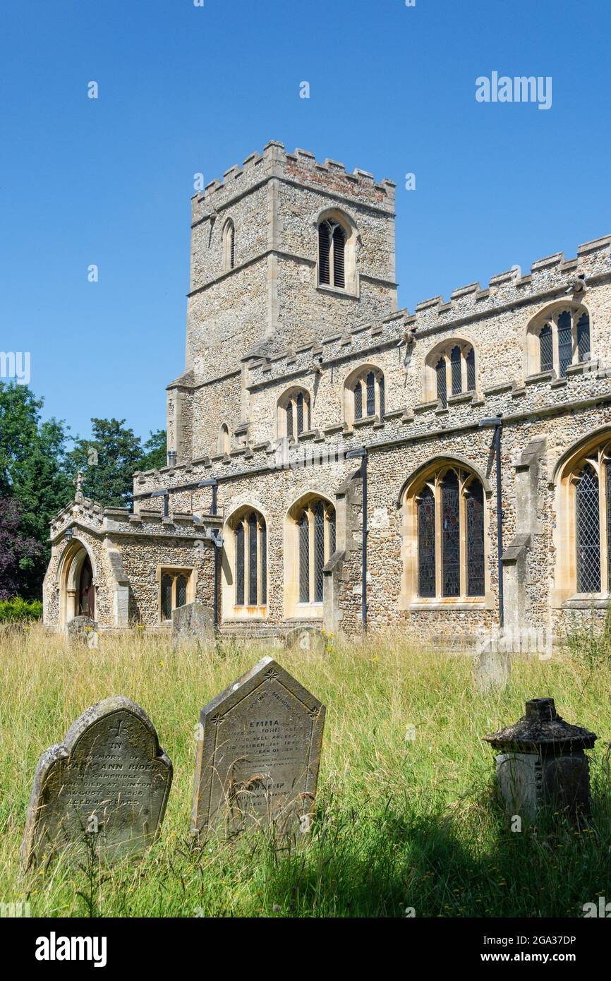 St Mary's Church, Church Lane, Linton, Cambridgeshire, England, Vereinigtes Königreich Stockfoto