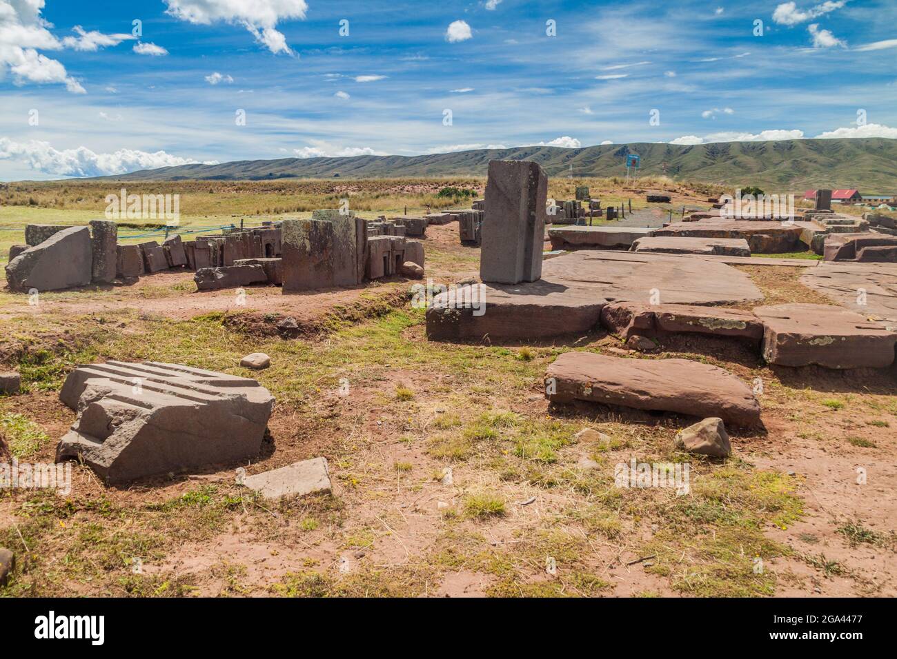 Pumapunku, präkolumbianische archäologische Stätte, Bolivien Stockfoto