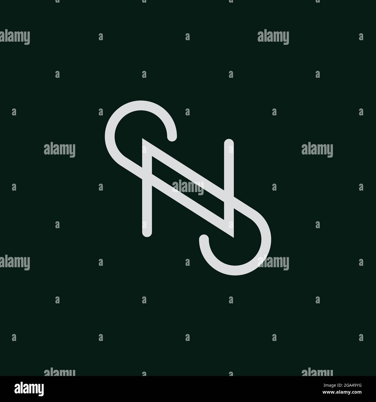 S N Logo Design ursprüngliche Vektorvorlage Stock Vektor